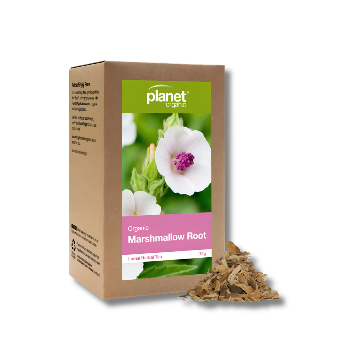Marshmallow Root Tea is a traditional herbal infusion featuring Marshmallow root, suitable for enjoying as part of a daily tea routine.