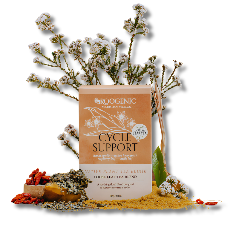 Cycle Tea supports menstrual wellbeing and comfort as a herbal tea for daily use
