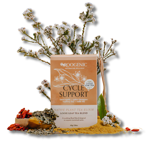 Cycle Tea supports menstrual wellbeing and comfort as a herbal tea for daily use
