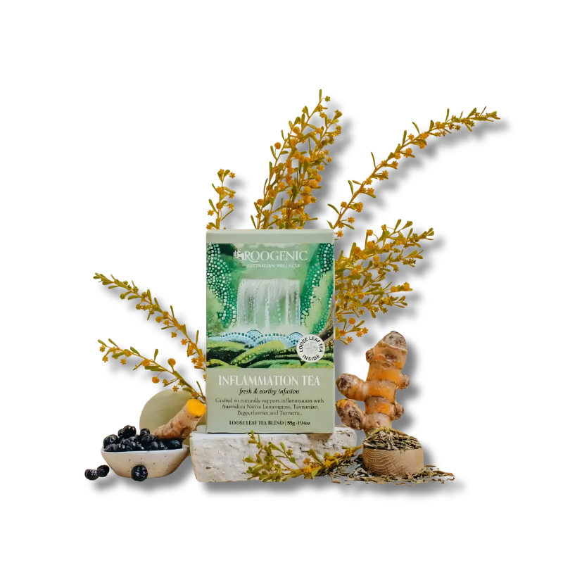 Inflammation Tea supports general wellbeing and digestive comfort as a botanical herbal tea for daily use