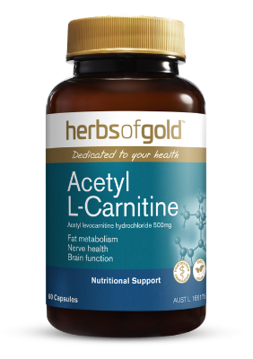 Herbs of Gold Acetyl L-Carnitine 60 v/caps - Go Vita Tanunda - VITAMINS SUPPLEMENTS -