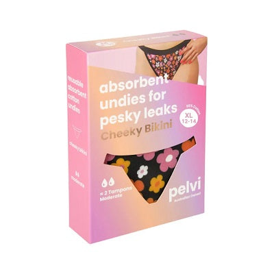 PELVI Leakproof Underwear Cheeky Bikini Floral