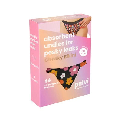 PELVI Leakproof Underwear Cheeky Bikini Floral