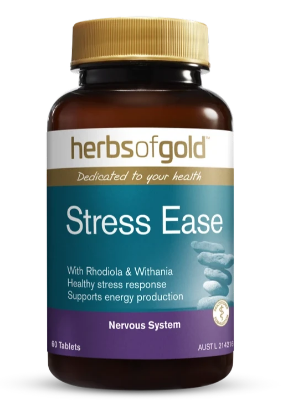 Herbs of Gold Stress-Ease Adrenal Support 60 Tablets - Go Vita Tanunda - VITAMINS SUPPLEMENTS -