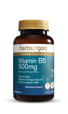 Herbs of Gold Vitamin B5 500mg 60 v/caps