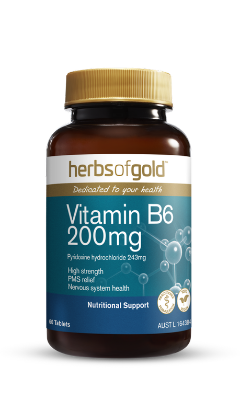Herbs of Gold Vitamin B6 100mg 60 Tablets