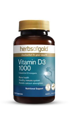 Herbs of Gold Vegan Vitamin D3 1000