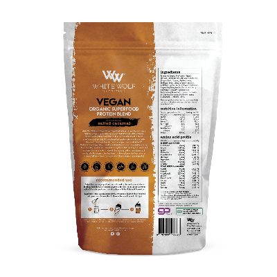 White Wolf All In One Pea Protein Salted Caramel - Go Vita Tanunda - SPORTS -