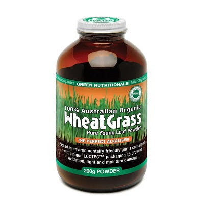 Green Nutritionals 100% Aust Org Wheatgrass 200g
