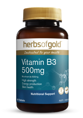 Herbs of Gold Vitamin B3 500mg 60 Tablets - Go Vita Tanunda - VITAMINS SUPPLEMENTS -