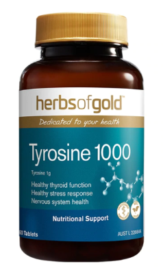 Herbs of Gold Tyrosine 1000 60 Tablets